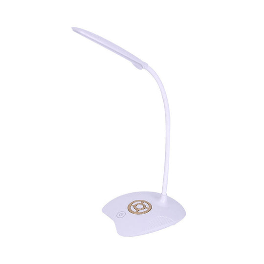 Adjustable Silicone Hose Desk Lamp With Touch Sensor Modern Led Light For Study - Pink/Gold