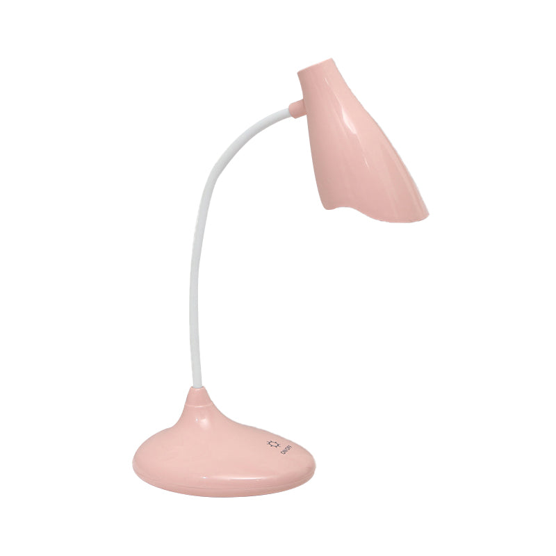 Nordic Bell-Shaped Led Desk Lamp: Touch-Sensitive With Usb Charging Port Blue/Green/Pink/White