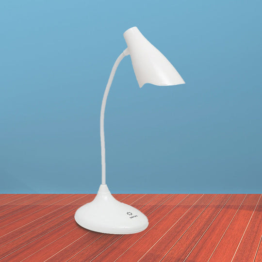 Nordic Bell-Shaped Led Desk Lamp: Touch-Sensitive With Usb Charging Port Blue/Green/Pink/White White
