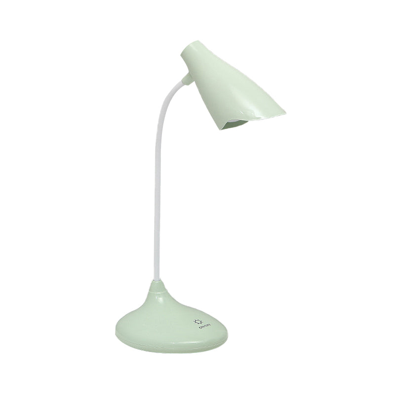 Nordic Bell-Shaped Led Desk Lamp: Touch-Sensitive With Usb Charging Port Blue/Green/Pink/White