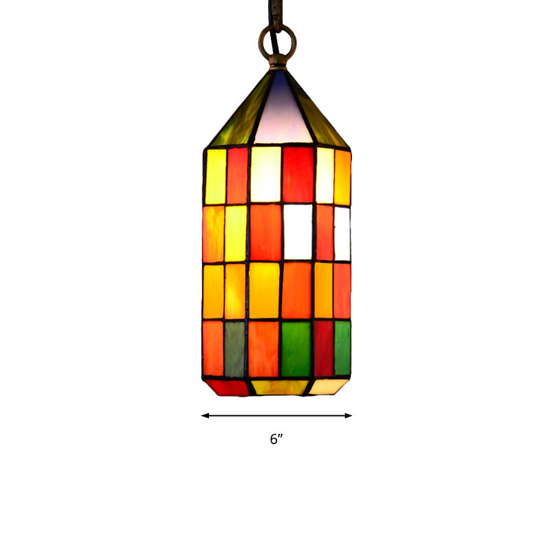 Stunning Multicolored Stained Glass Pendant Light For Bedroom And Living Room