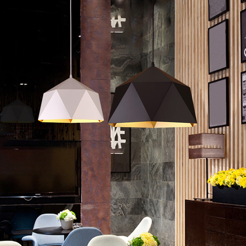 Modern Rhombus Metal Suspension Lamp - Loft Style Pendant Light Fixture For Living Room