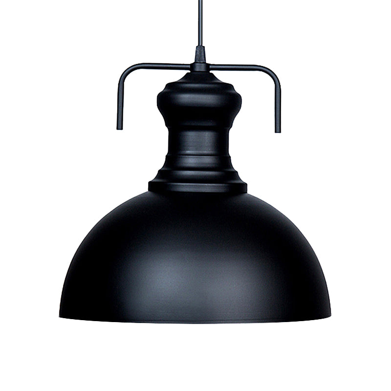 13’/16’ Warehouse Dome Hanging Ceiling Light - Metal Pendant In Black For Dining Room