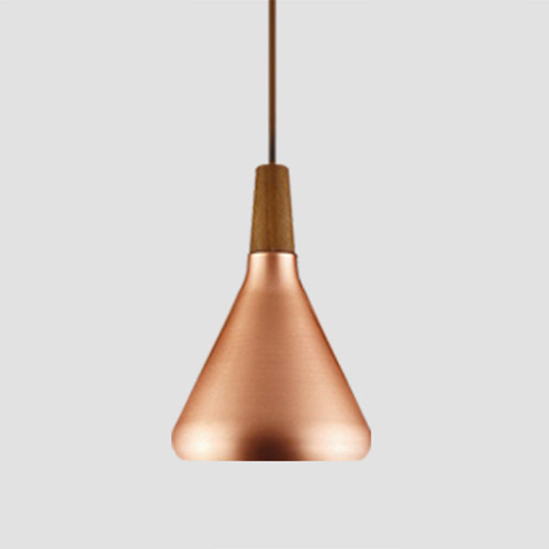 Nordic Conical Metal Pendant Light Fixture - Perfect For Dining Room Ambiance! Rose Gold / 7