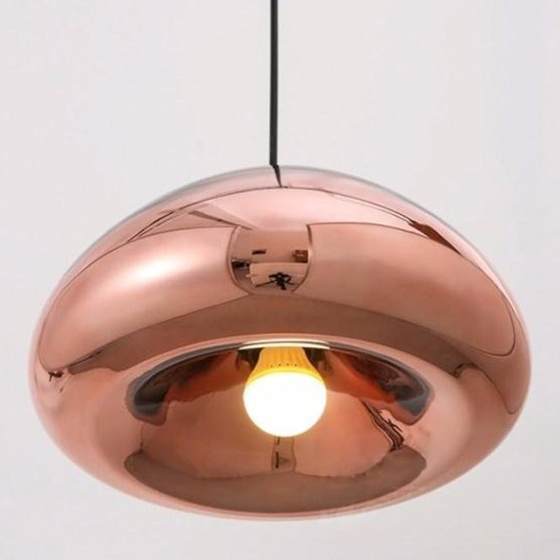 Elegant Glass Drop Pendant Light For Restaurants - Postmodern Style Ceiling Hang Recessed Shade