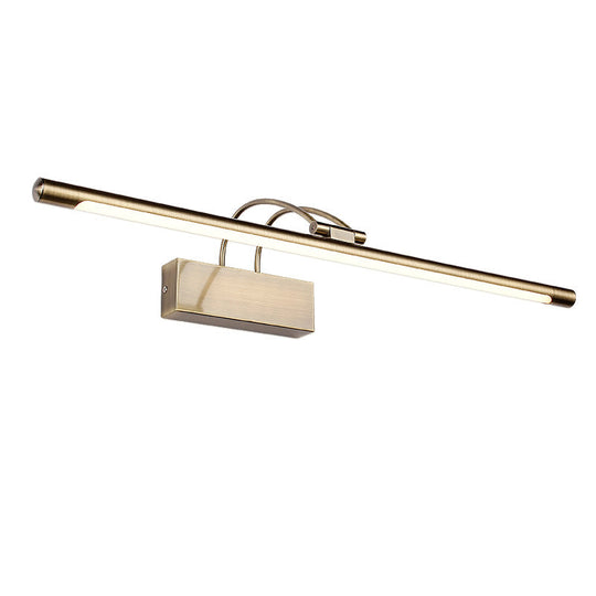 Rotatable Metal Tubular Led Vanity Sconce - Simple Style Wall Mount Lighting For Bath