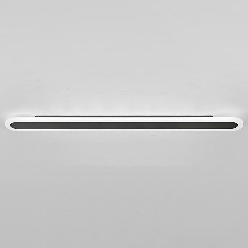 Nordic Style Acrylic Bar Led Wall Sconce For Corridor Lighting Black / 39.5 White