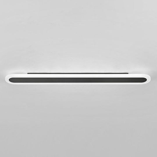 Nordic Style Acrylic Bar Led Wall Sconce For Corridor Lighting Black / 31.5 Warm