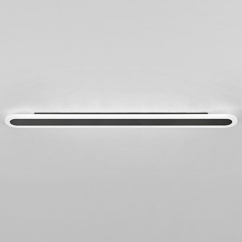 Nordic Style Acrylic Bar Led Wall Sconce For Corridor Lighting Black / 47 White