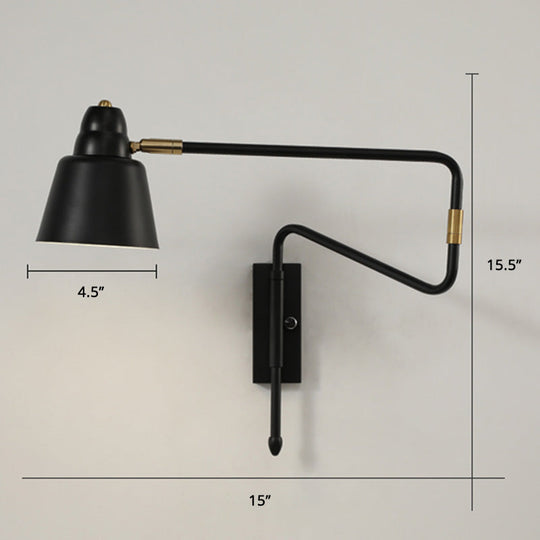 Modern Wall Mounted Reading Lamp: Retractable Arm Nordic Style