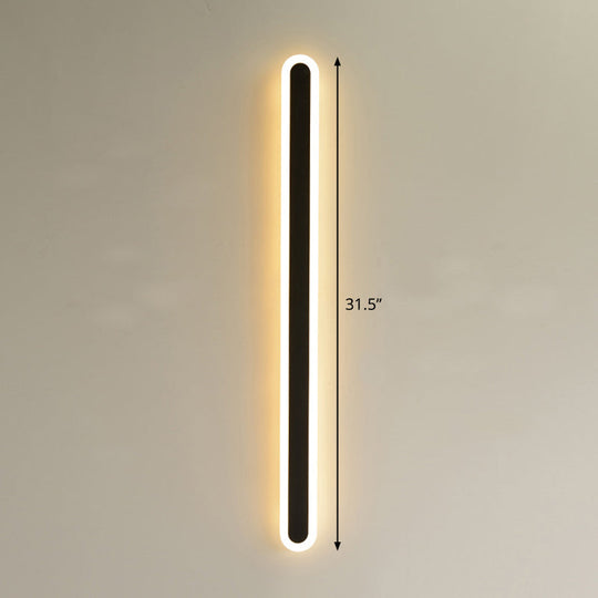 Sleek Elliptical Acrylic Wall Sconce With Led Lighting For Aisle