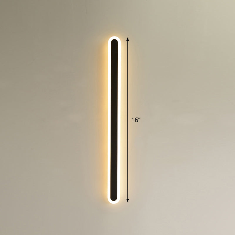 Sleek Elliptical Acrylic Wall Sconce With Led Lighting For Aisle
