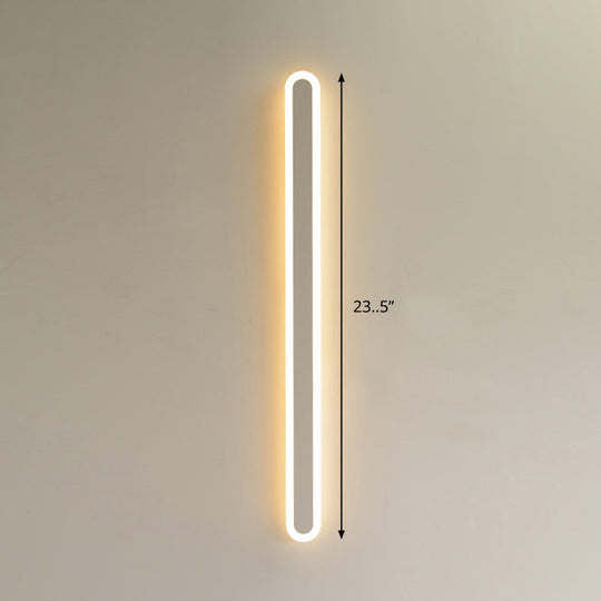 Sleek Elliptical Acrylic Wall Sconce With Led Lighting For Aisle