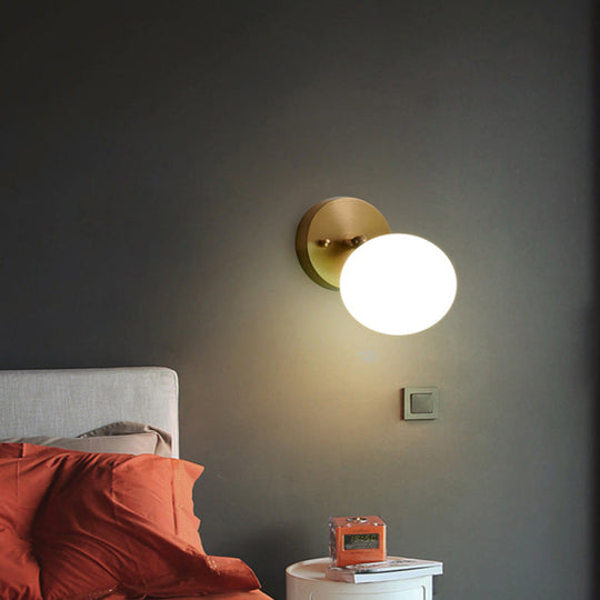Rotatable Glass Wall Sconce - Small And Stylish Postmodern Brass Light