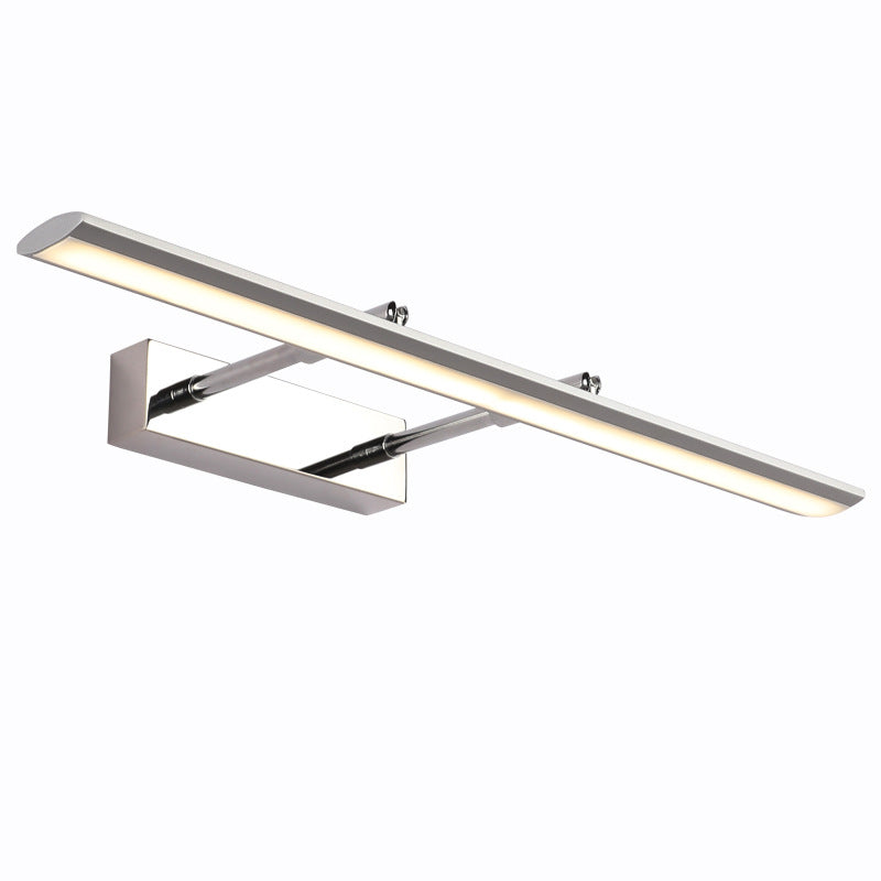 Stainless Steel Led Wall Light With Adjustable Joint - Modern Bar Vanity Sconce For Bath