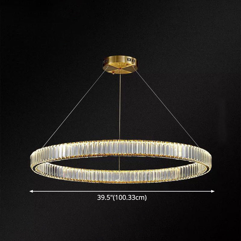 Contemporary Led Crystal Chandelier Pendant Light For Living Room