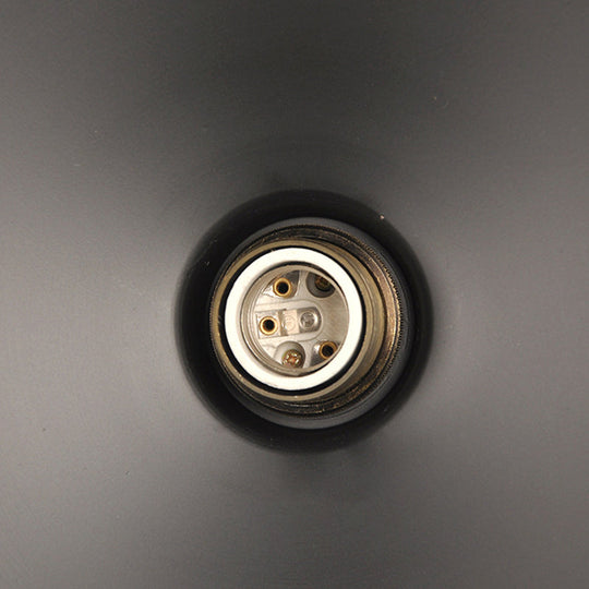 Industrial Style Metal Cone Pendant Lamp In Black