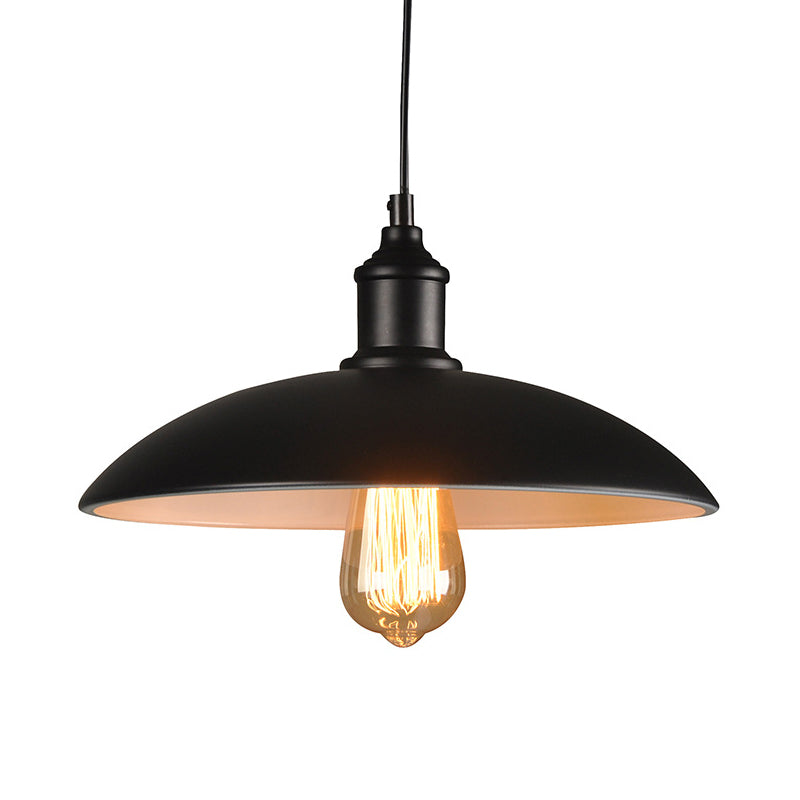 Vintage-Style Metal Pendant Lighting For Dining Room And Commercial Spaces In Black