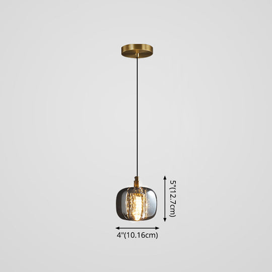 Modern Mini Crystal Pendant Light With Brass Finish For Living Room Bar And Coffee Shop Ceiling