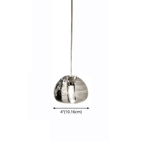 Bubble Glass Mini Pendant Light - Modern Nordic Design Led Round Stair Hanging Lamp