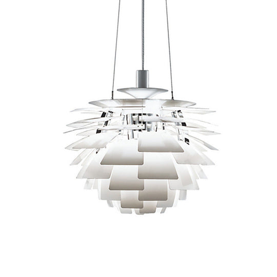Designer Aluminum Pendant Light: Natural Pinecone Shade Perfect For Living Room Décor