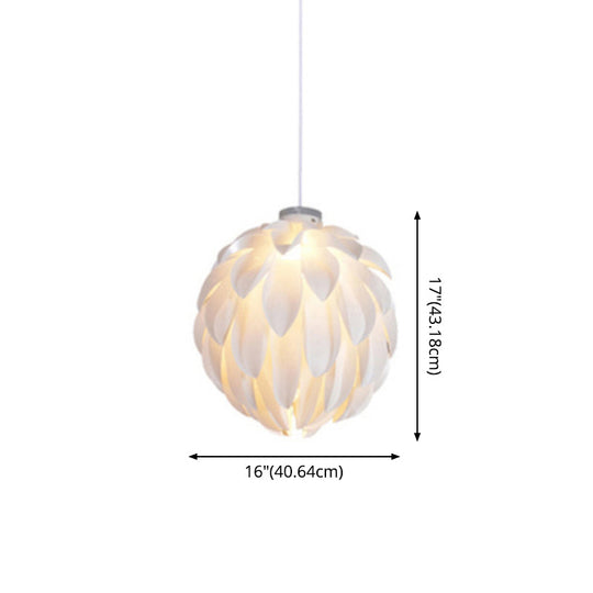 Nordic Modern White Pinecone Pendant Light - Pvc Living Room Lamp