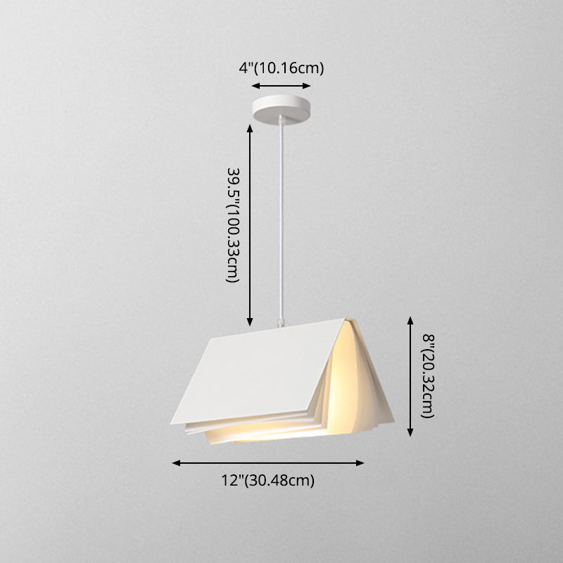 Metal Art Deco Pendant Light Fixture - Stylish Rectangle Design 1-Light