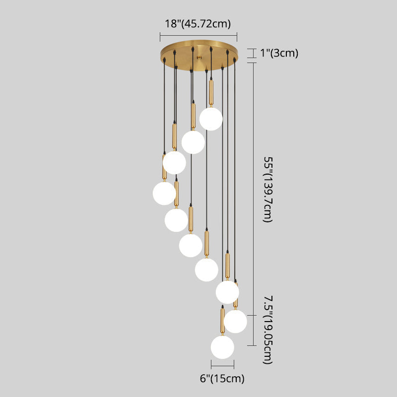 Minimalist Globe Pendant Light - Modern Metal Hanging Lamp For Living Room