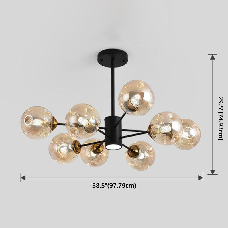 Modern Glass Bubble Chandelier Pendant Lights For Bedroom