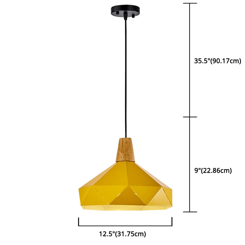 Diamond Drop Pendant Light For Modern Dining Rooms - Elegant 1-Light Ceiling Fixture