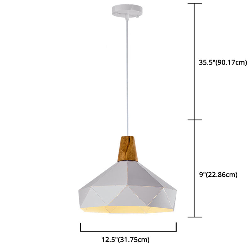 Diamond Drop Pendant Light For Modern Dining Rooms - Elegant 1-Light Ceiling Fixture