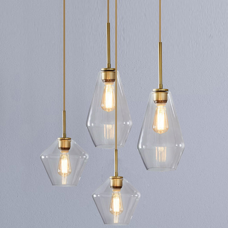 Modern Minimalist Glass Pendant Light For Dining Room - 1-Light Hanging Lamp