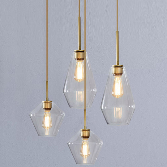 Modern Minimalist Glass Pendant Light For Dining Room - 1-Light Hanging Lamp