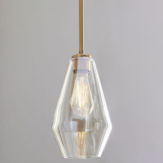 Modern Minimalist Glass Pendant Light - Stylish Dining Room Hanging Lamp Cognac / 7’