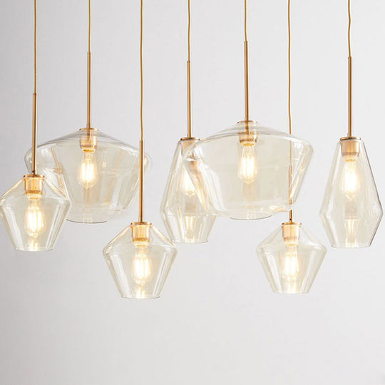 Modern Minimalist Glass Pendant Light - Stylish Dining Room Hanging Lamp