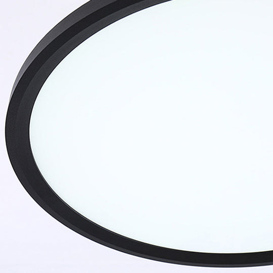 Minimalistic Acrylic Pendant Led Ceiling Light With Hanging Rod – Flat Shade Diner Lighting