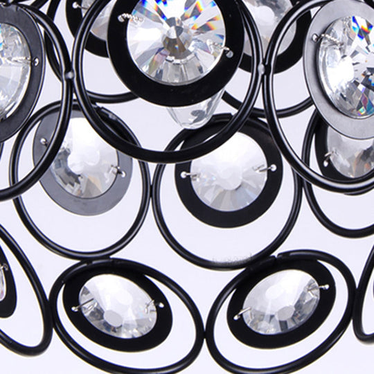 Minimalist Crystal Pendant Lamp With Hollowed-Out Dome Shape