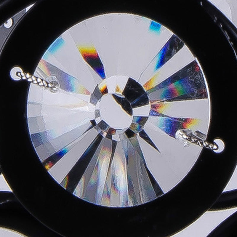 Minimalist Crystal Pendant Lamp With Hollowed-Out Dome Shape