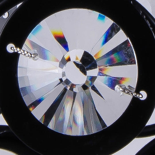 Minimalist Crystal Pendant Lamp With Hollowed-Out Dome Shape