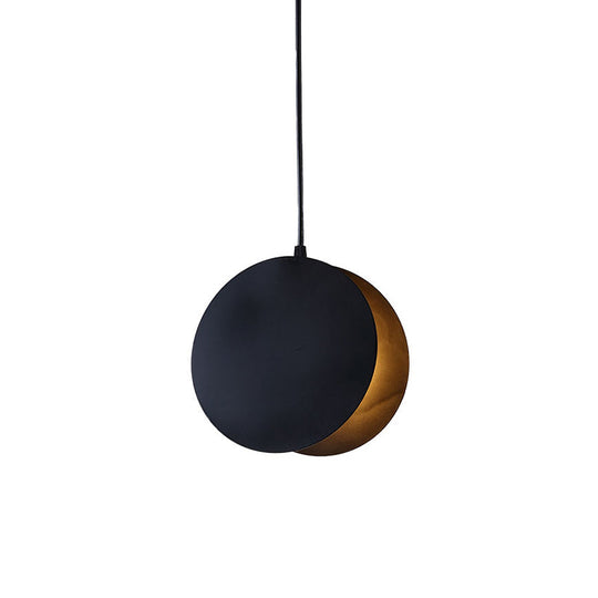 Round Pendant Lamp With Shell-Inspired Design And Macaron Style Metal Finish Perfect For Modern