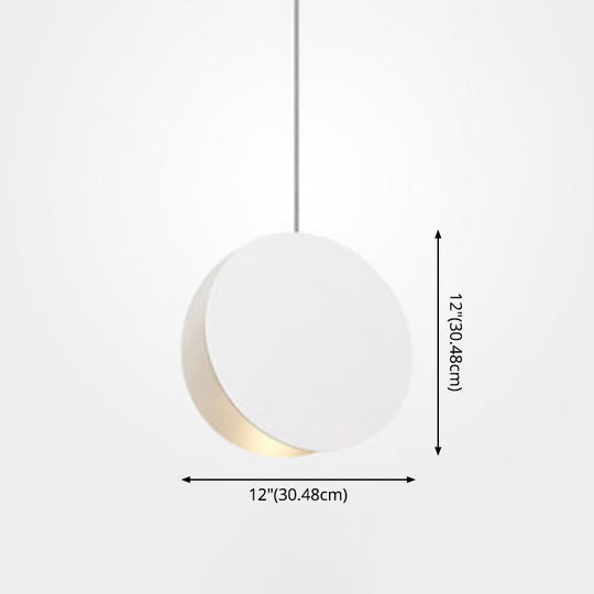 Round Pendant Lamp With Shell-Inspired Design And Macaron Style Metal Finish Perfect For Modern