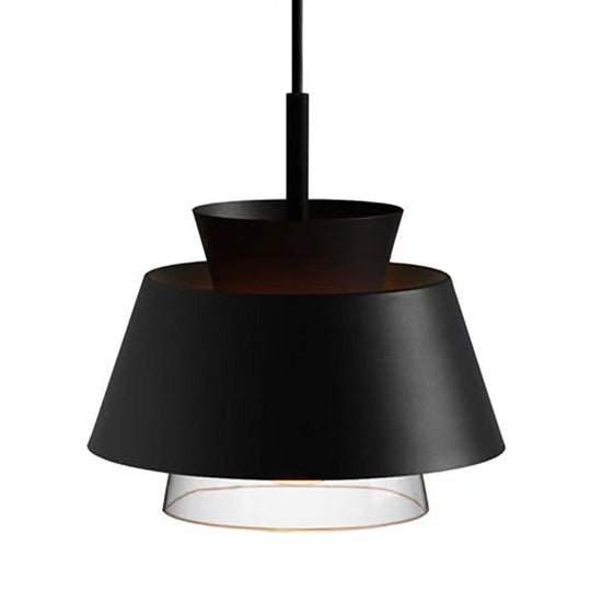 2-Shade Macaron Pendulum Light - Metal And Glass Ceiling Pendant Lamp