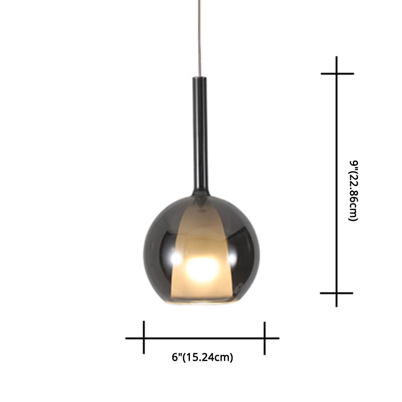 Modern Glass Pendant Lamp With Electroplated Polishing - Perfect For Dining & Bedroom