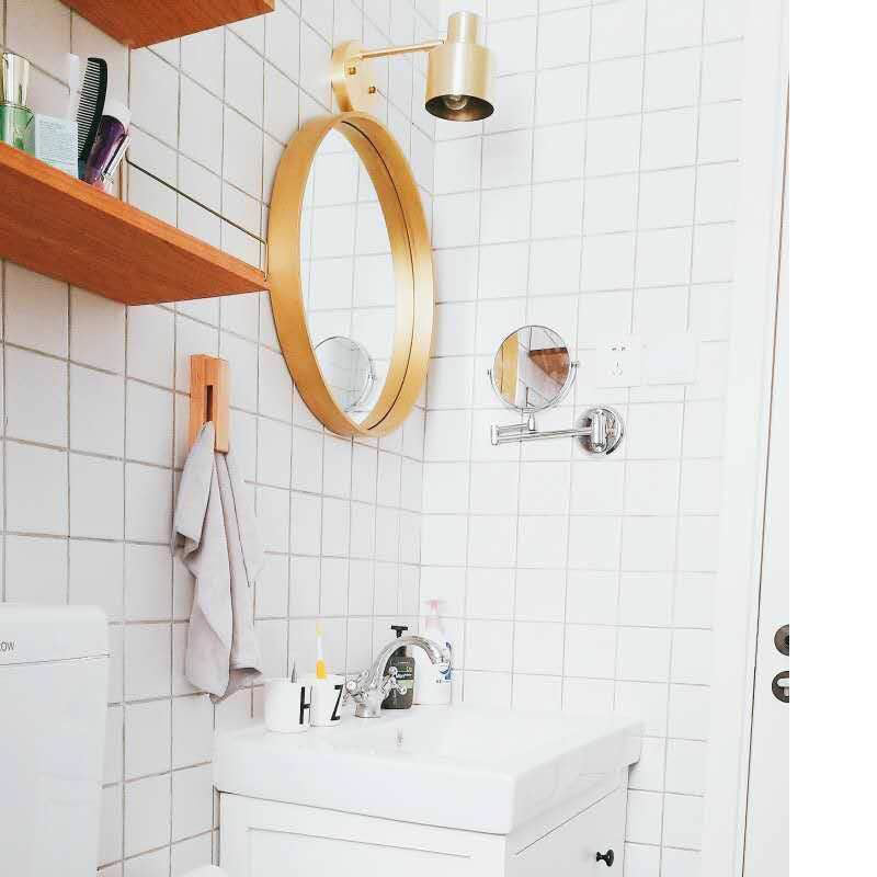 Mid-Century Home Wall Lighting: Gold 1-Head Down Lighting Wall-Mounted Fixture With Mental Cage