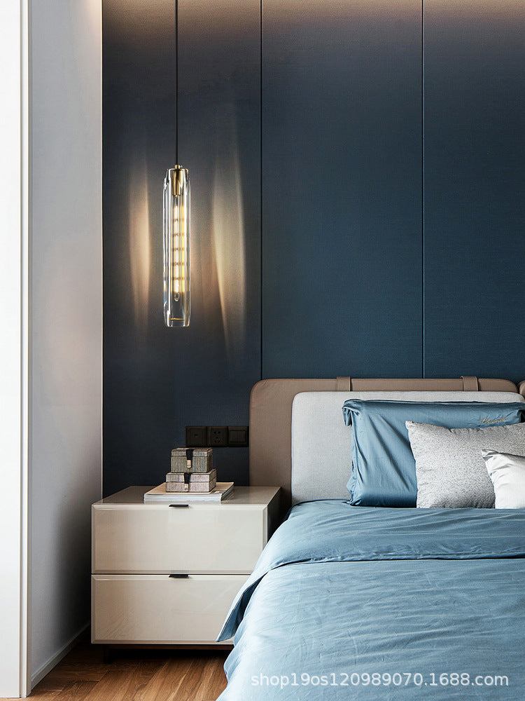 Mini Crystal Pendant Light With Brass Finish For Modern Living Spaces