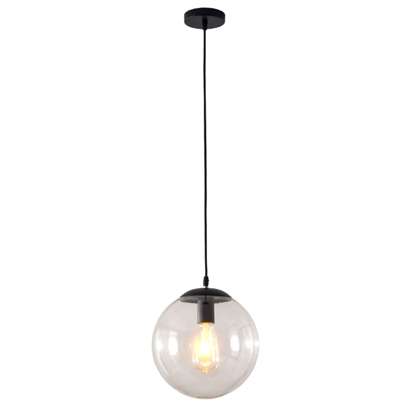 Minimalist Pendant Ceiling Light With Orb Glass Shade - Ideal Restaurant Lighting Fixture
