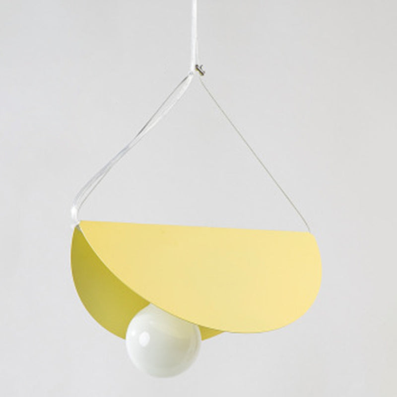 Sleek Metal Pendant Ceiling Light- Simplicity & Style In Living Room Lighting Yellow