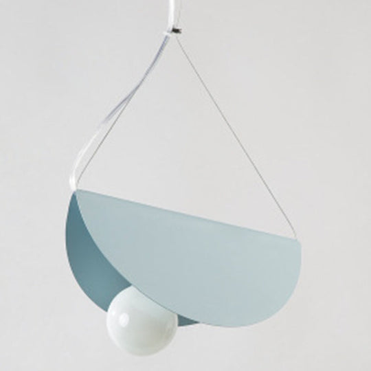 Sleek Metal Pendant Ceiling Light- Simplicity & Style In Living Room Lighting Blue