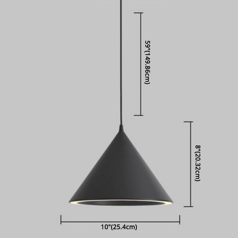 Minimalist Led Conical Pendant Light - Stylish Metal Ceiling Fixture