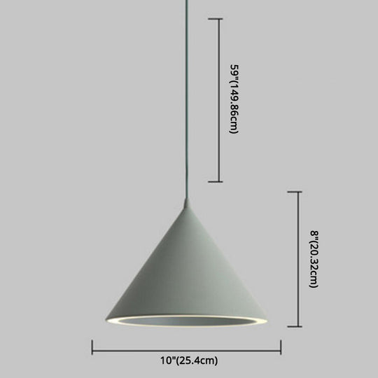 Minimalist Led Conical Pendant Light - Stylish Metal Ceiling Fixture